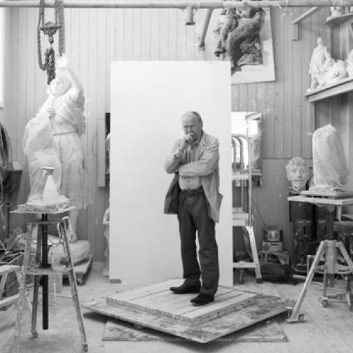 Photo:©Ivar Kvaal/Ekebergparken Per Ung in his studio